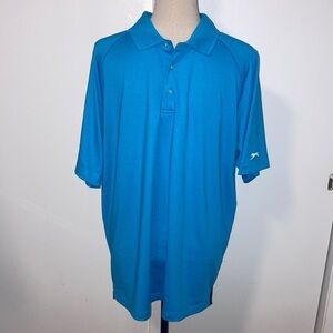 Slazenger Short Sleeve Polo Shirt Pool Blue Men’s L Large